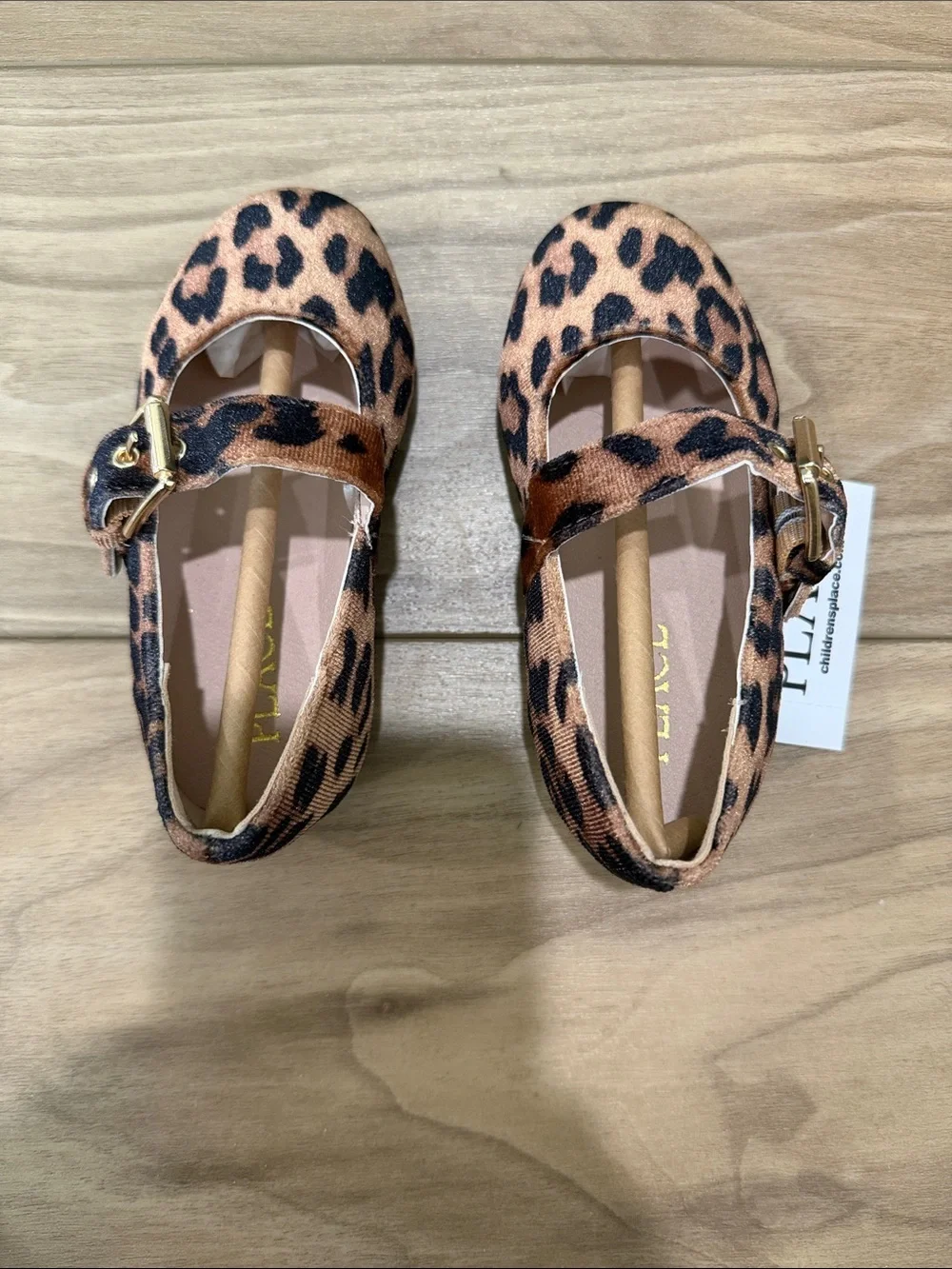 Leopard Print Mary Jane Kids Shoes - Brown